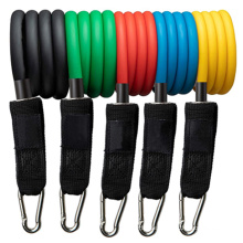 Wholesale Metal Carabiner 11 Piece TPE Latex Strength Training Workout Bands, Custom Logo 11 Pcs Resistance Bands Kit'